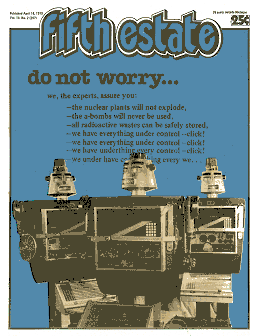 Cover image, Issue 297, April 18, 1979. Photo montage shows three composite human shaped machines.